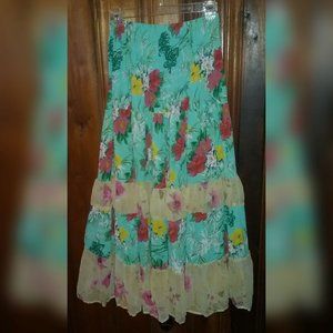 Maxi Floral Skirt MADE IN USA